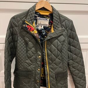 Joules Quilted Jacket with Floral Lining